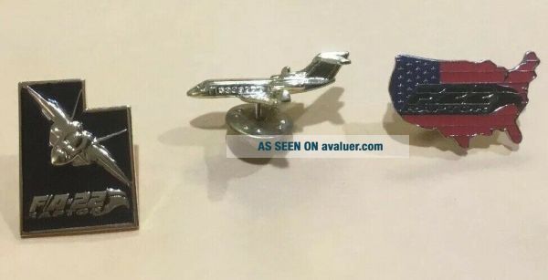 Lockheed Martin Pin Lockheed Martin F - 22 Raptor & P3 Orion Pins With Cap. “RARE” In Cond ...
