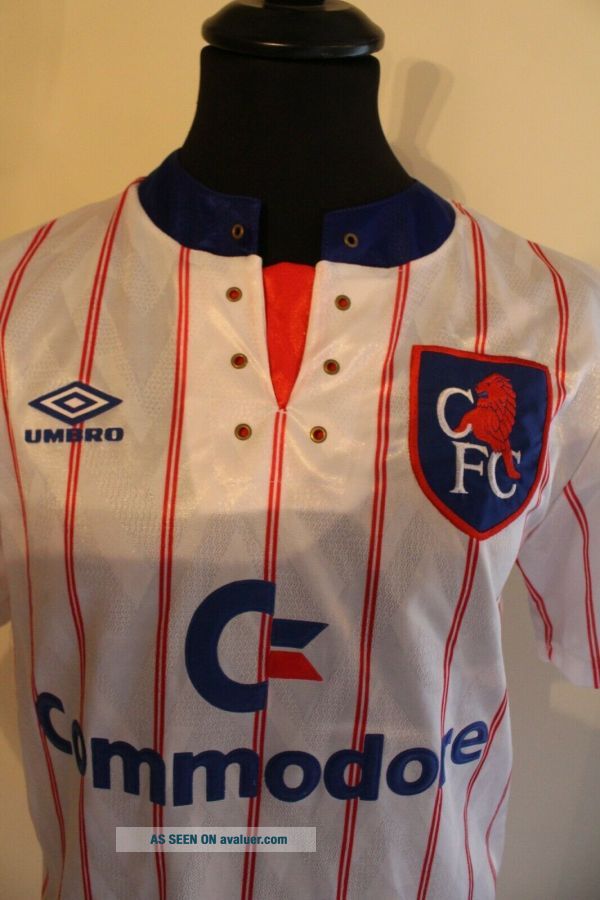 Retro Rare 1992 1994 Chelsea Football Club Commodore Away Logo Shirt ...