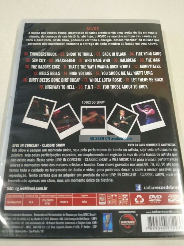 DVD AC/DC - Live In Detroit (Rare Brazil Edition) | #30354490
