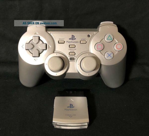 Rare PlayStation 2 PS2 Wireless ForceLink Silver Katana Controller W ...