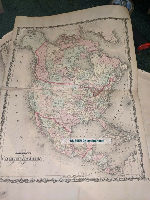 Map Of North America 1862 Child - Map Of North America 1862 Child S Hand Drawn Maps From Same Period 1 12000