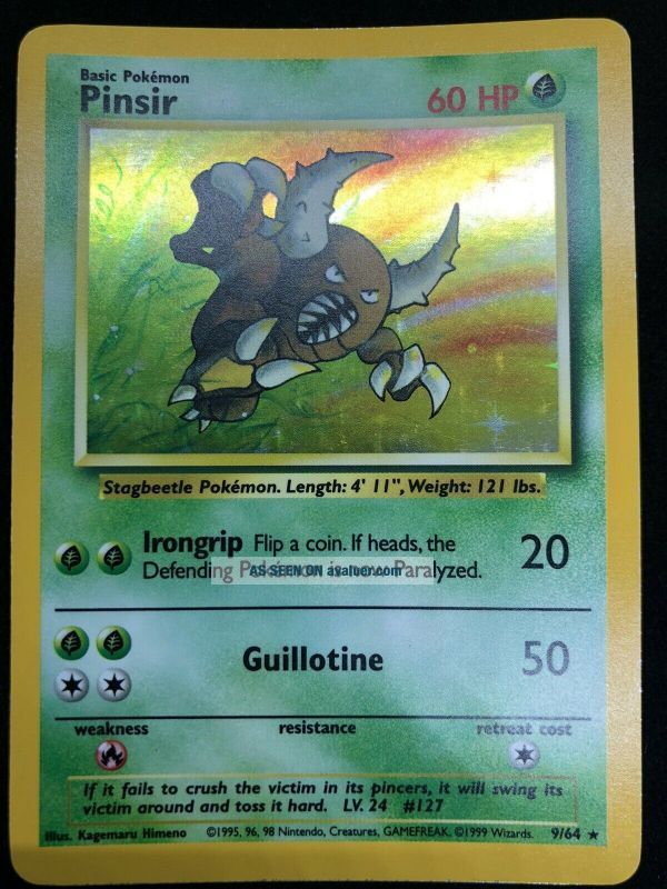 Pinsir 9/64 Jungle Set Holo Rare No Symbol Pokemon Card
