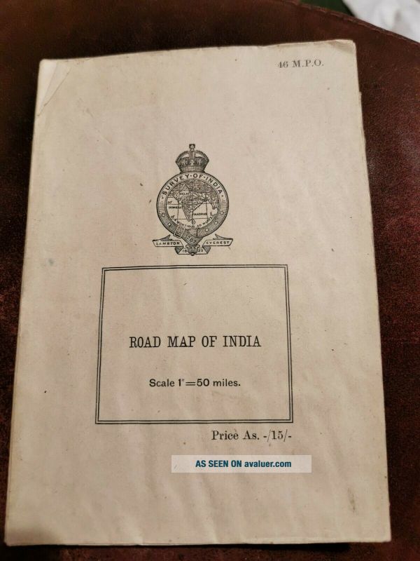 1945 ROAD MAP OF INDIA | #30987448