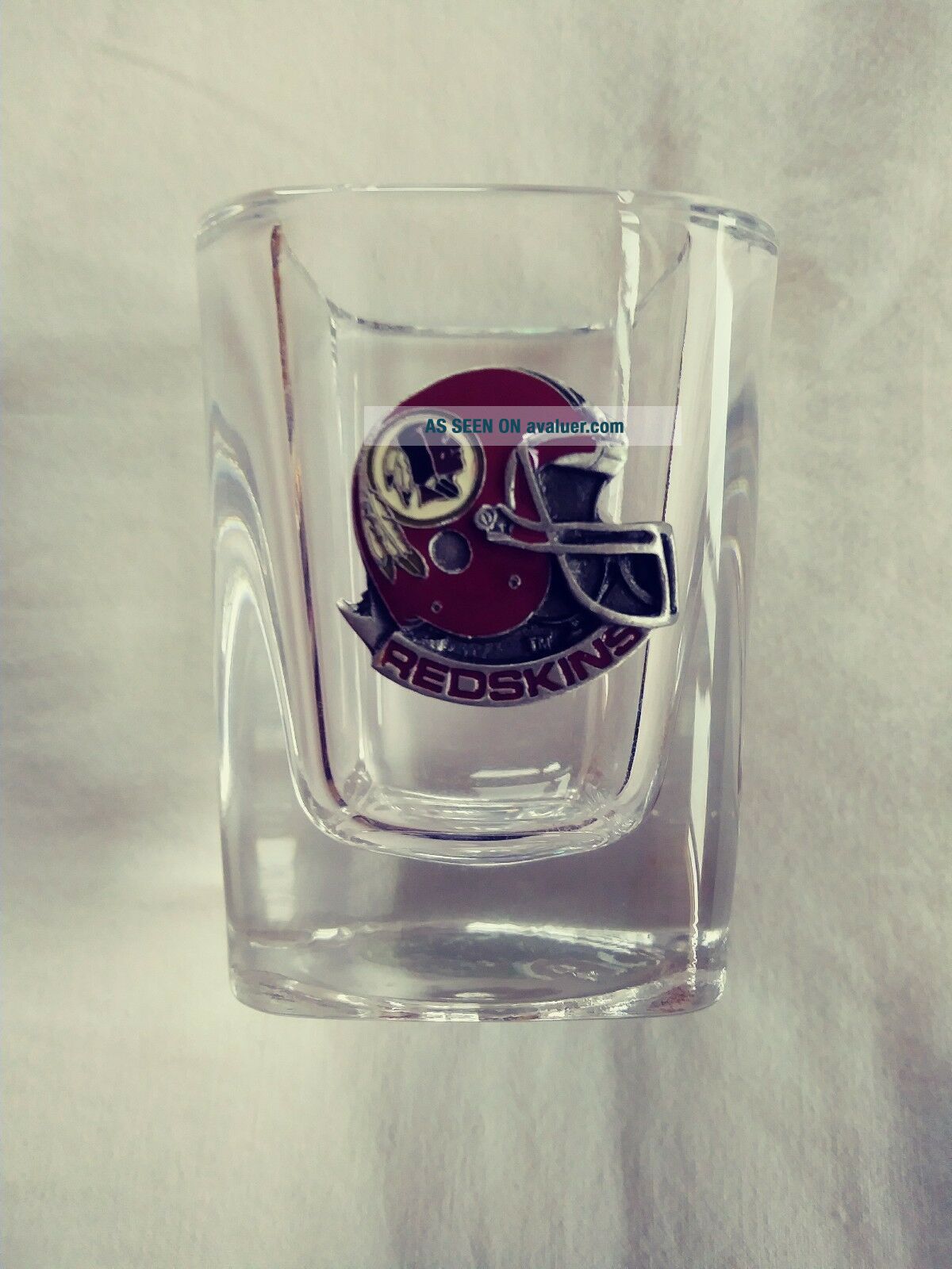 NFL Washington Redskins Football Square Shot Glass With Pewter Helmet ...