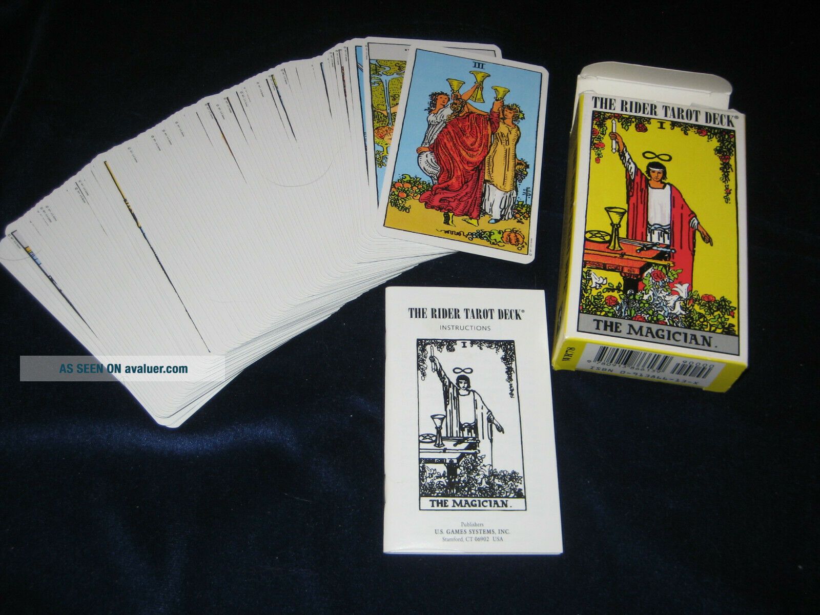 Vintage 1971 The Rider Tarot Deck The Magician W/Booklet By Arthus ...