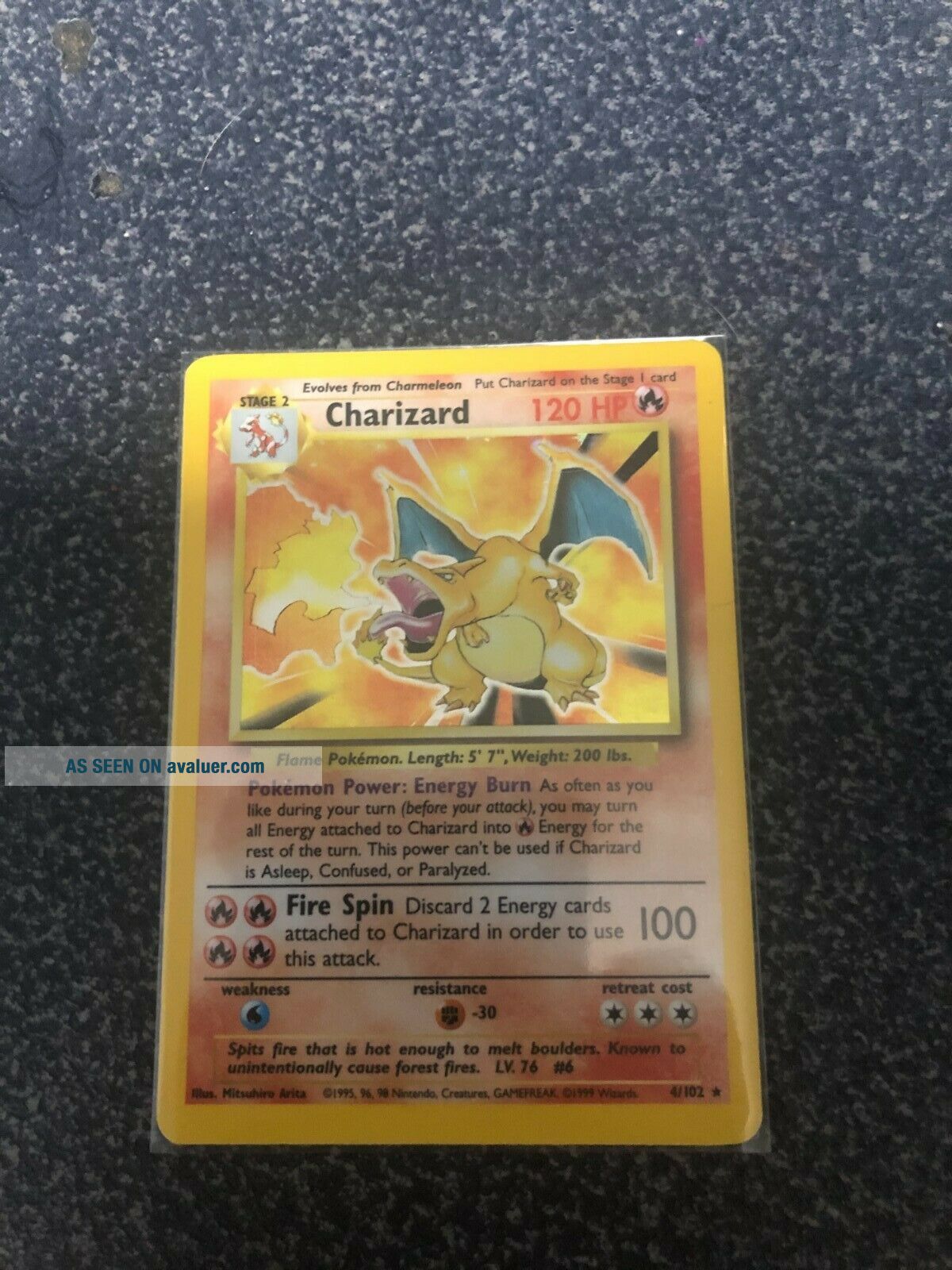 Charizard Pokemon Card Base Set Unlimited Rare 4/102 Holo Foil | #42762595