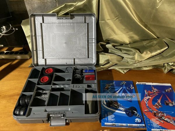 Vintage Meccano Erector Set In Gray Plastic Box | #42878246