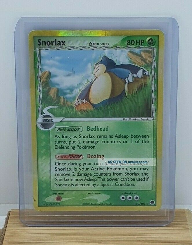 Snorlax Holo / Shiny Pokemon TCG Card EX Dragon Frontiers 10/101 ...