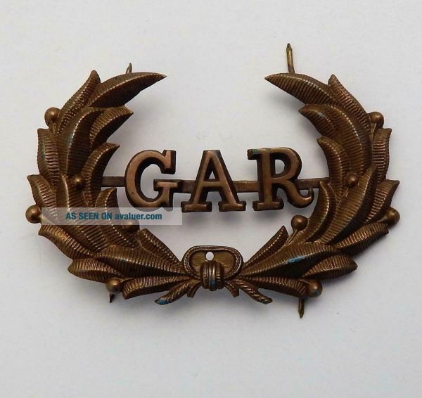 Gar Badges Ranks Antique Civil War Era GAR Laurel Wreath Kepi Hat Badge Grand Army Of ...