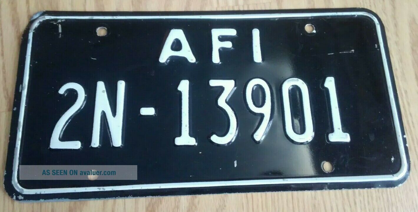 AFI License Plate Armed Forces In Italy International Army Rare Vintage ...