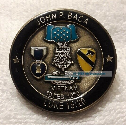 AUTHENTIC JOHN P. BACA MOH MEDAL OF HONOR VIETNAM 10 FEB 70 RARE ...