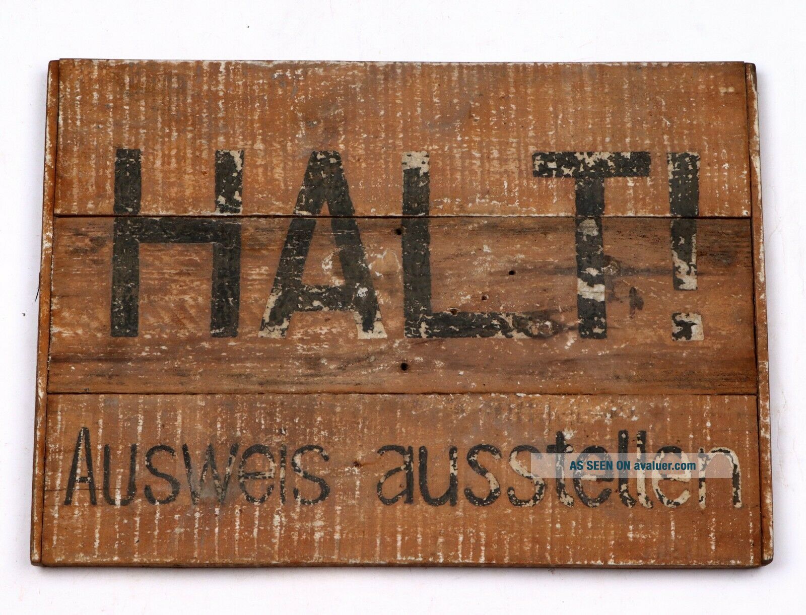 GERMANY SIGN Ww2 STOP ID Card Exhibit WWII German HALT Ausweis ...