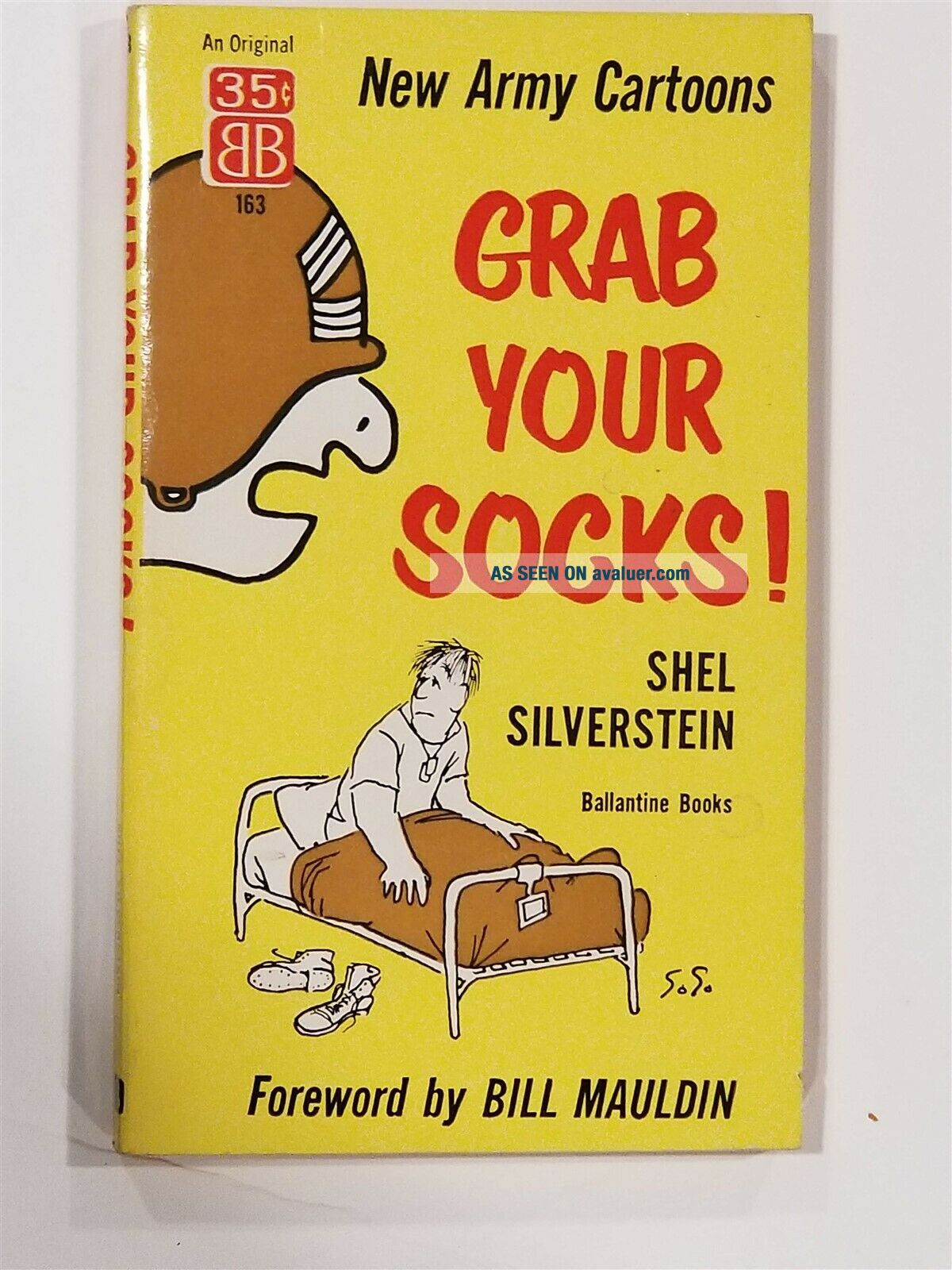 RARE Shel Silverstein Grab Your Socks Army Cartoons 1956 PB