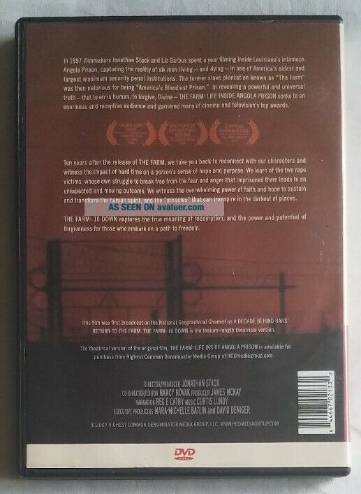 THE FARM 10 DOWN DVD ULTRA RARE LIFE INSIDE ANGOLA