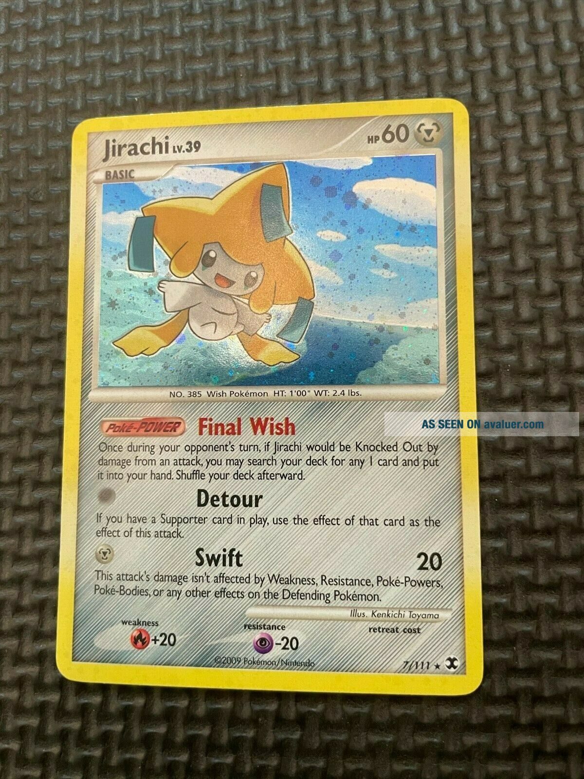 Jirachi 7/111 Holo Rare Platinum Rising Rivals Pokemon Card - NM ...