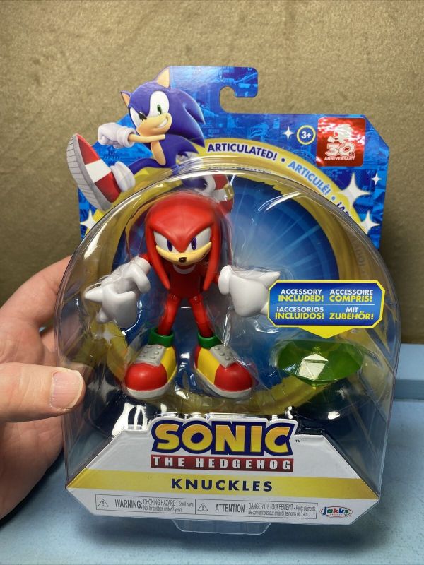 Jakks Pacific Sega Sonic The Hedgehog Wave 4 KNUCKLES Figure With Chaos ...