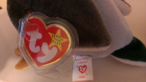 RARE Ty Beanie Baby Jake The Mallard Pair With Different Tag Years ...