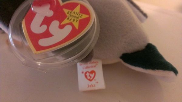 RARE Ty Beanie Baby Jake The Mallard Pair With Different Tag Years ...