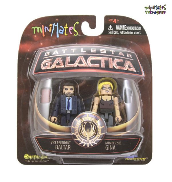 Battlestar Galactica Modern Minimates 2-Pack - Serie 4: Doc Cottle E Laboratory Baltar, Action Figure Collezionabili Da 8+ Anni
