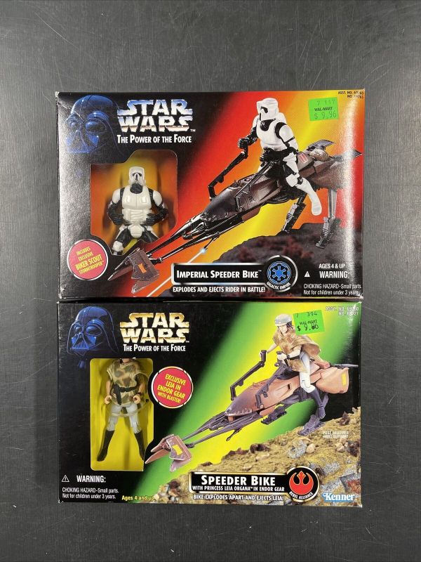 Star Wars - Power of the Force - Speeder Bike with Princess Leia Organa in Endor Gear
